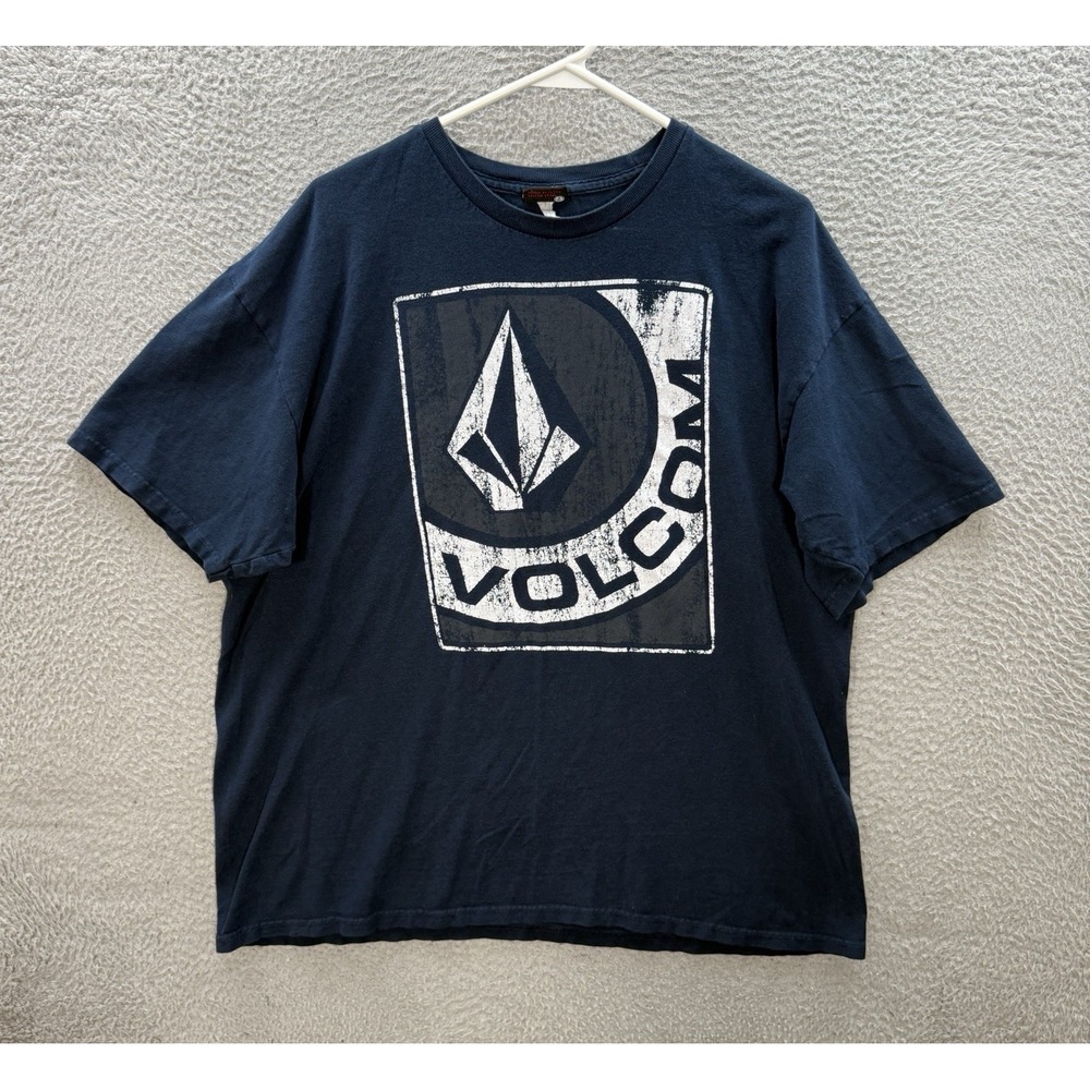 Vintage Volcom Shirt Adult XL Blue Skater Surfer Grunge Thrasher Faded Y2K Mens